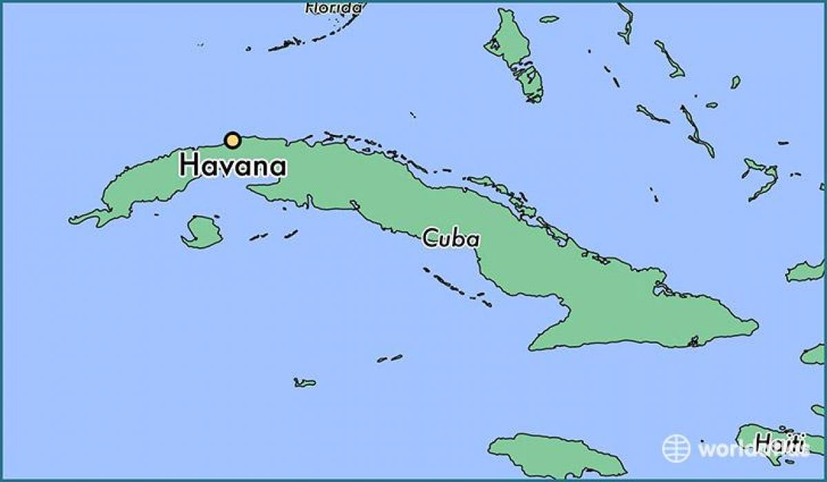 Havana Cuba juu ya ramani