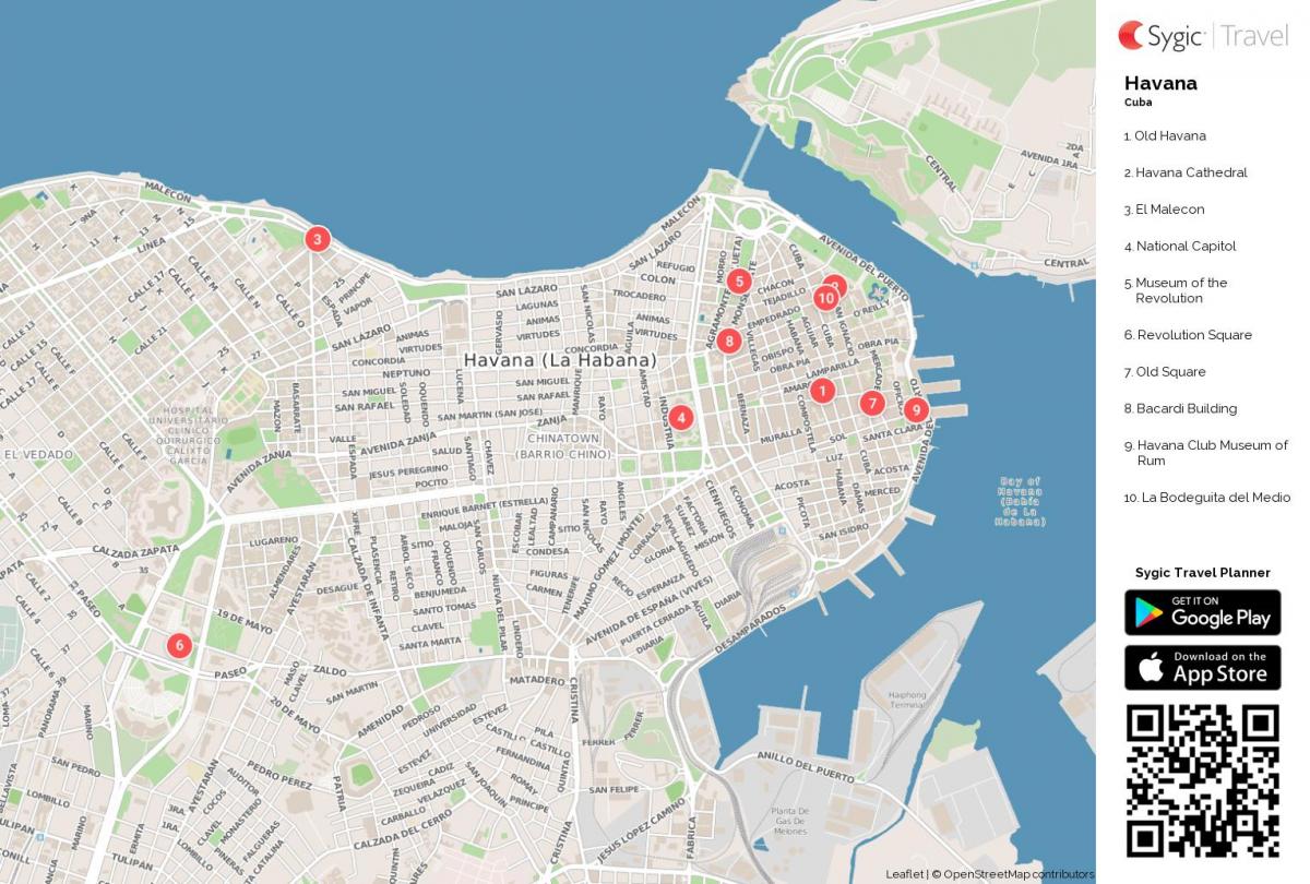 Havana Cuba ramani ya utalii