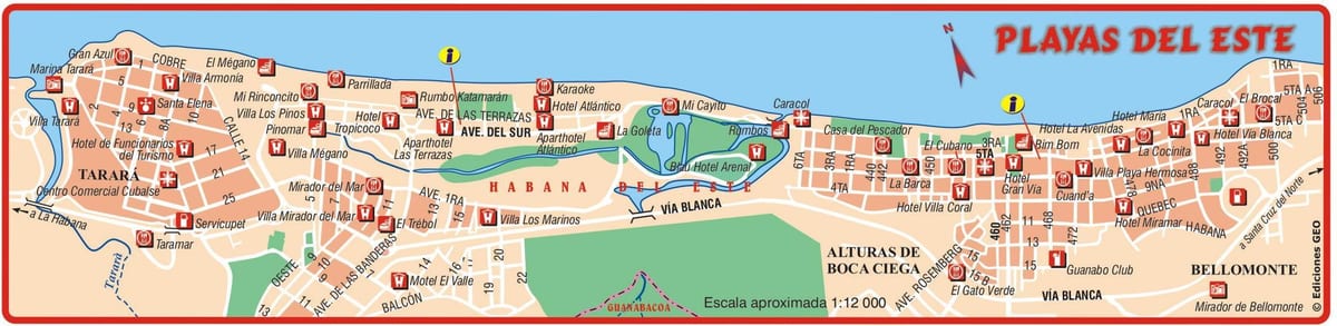 ramani ya playa del este Cuba