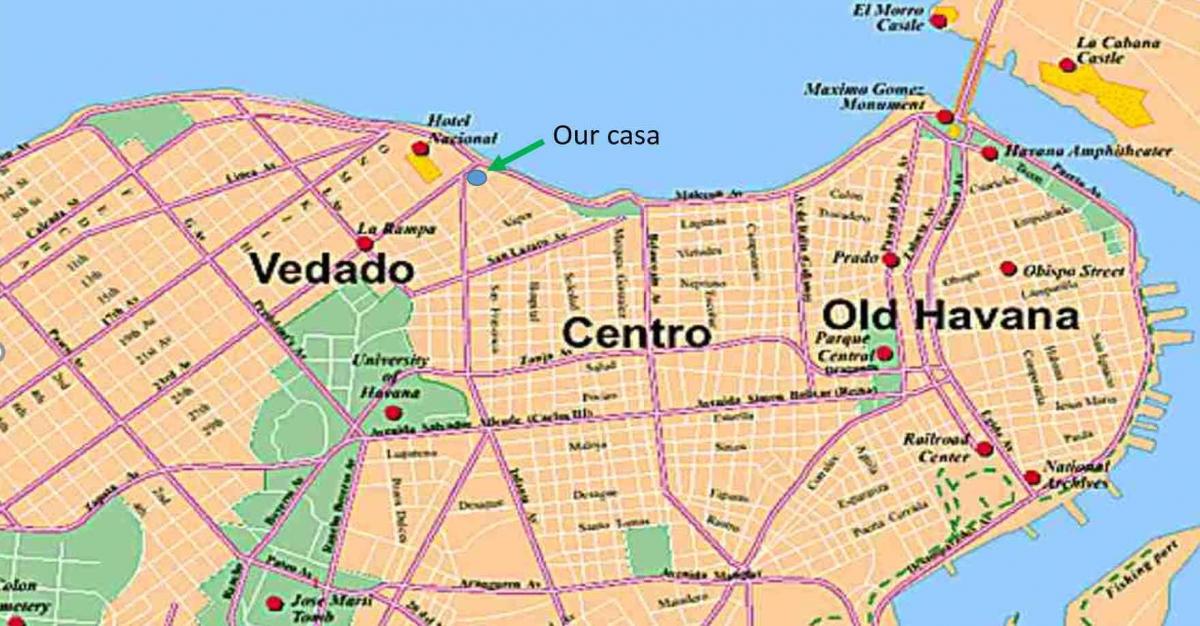ramani ya vedado Havana Cuba