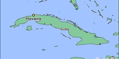 Havana Cuba juu ya ramani